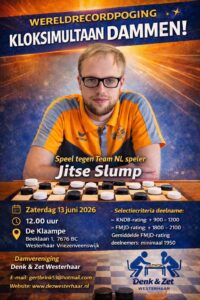 Speel jij 13 juni mee tegen Jitse Slump?